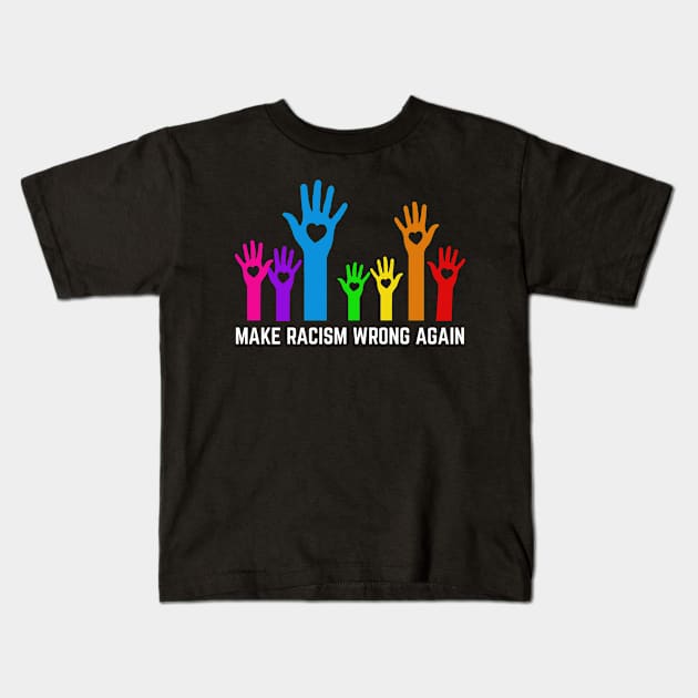 Make racism wrong again anti trump 86 45 Kids T-Shirt by Boneworkshop